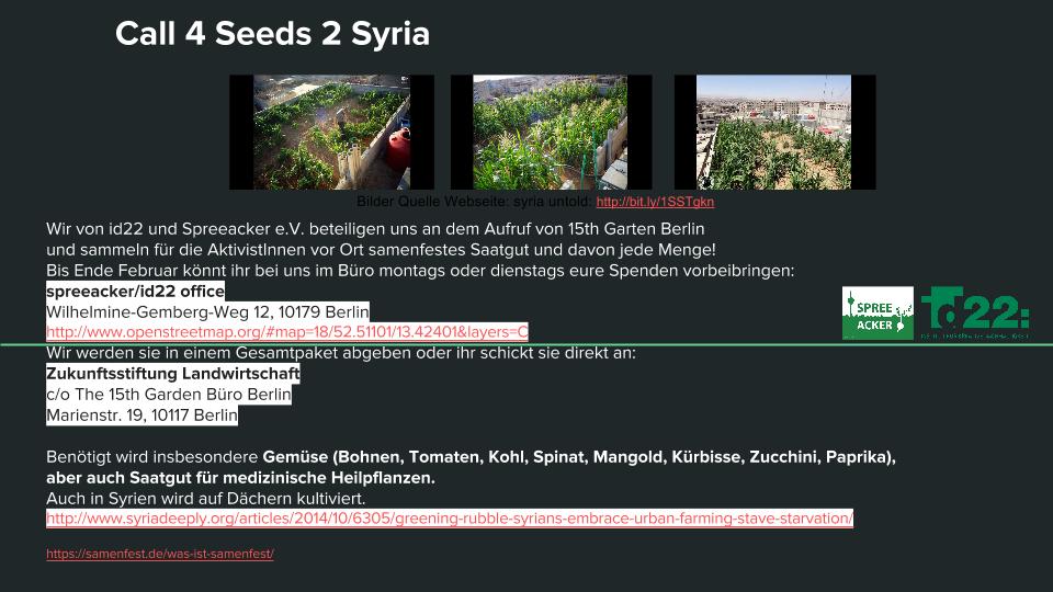Call 4 Seeds 2 Syria